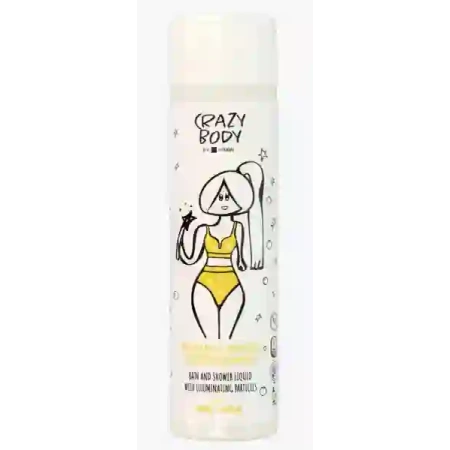 HISKIN Crazy Body płyn do kąpieli i pod prysznic z rozświetlającym pyłem Pina Colada 250ml 