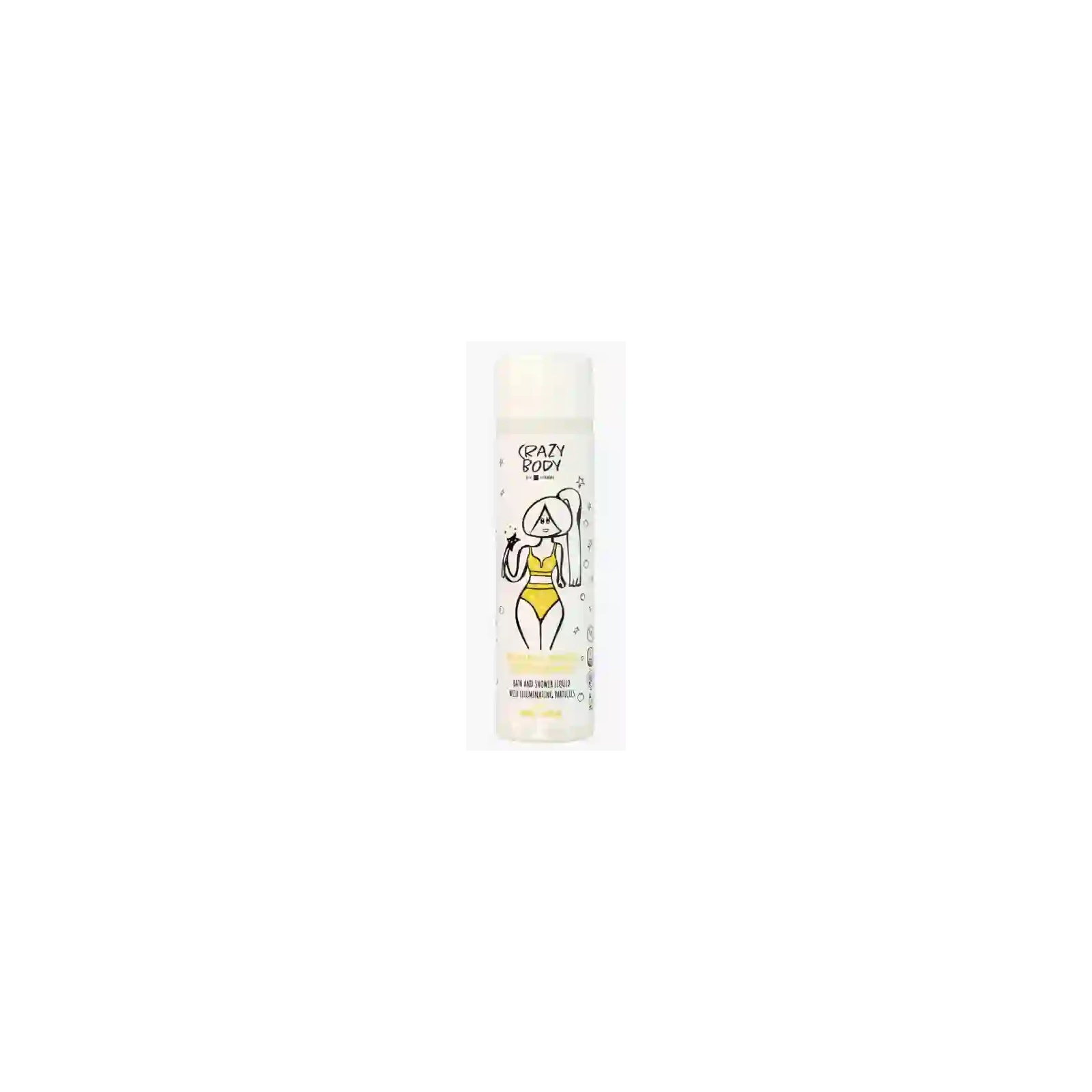 HISKIN Crazy Body płyn do kąpieli i pod prysznic z rozświetlającym pyłem Pina Colada 250ml 