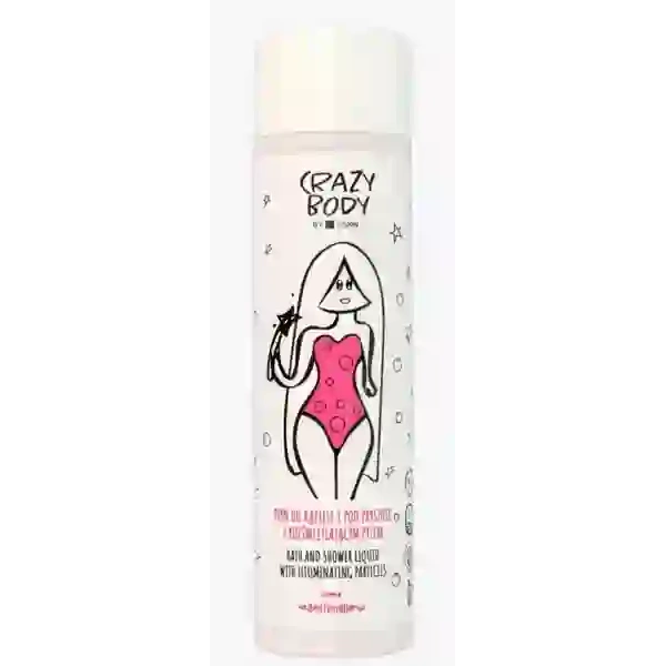 HISKIN Crazy Body płyn do kąpieli i pod prysznic z rozświetlającym pyłem Marshmallow 250ml