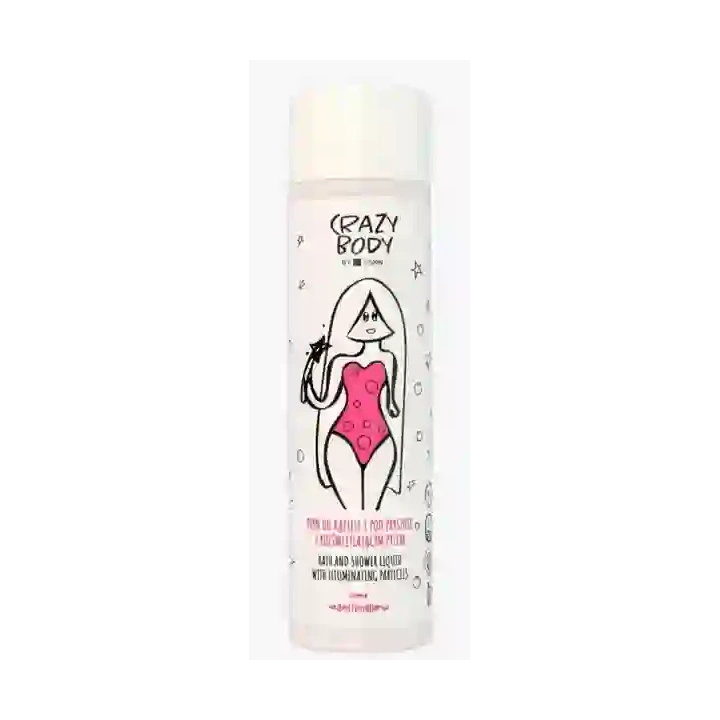 HISKIN Crazy Body płyn do kąpieli i pod prysznic z rozświetlającym pyłem Marshmallow 250ml