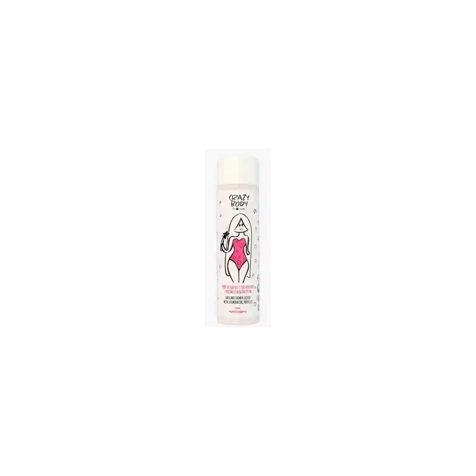 HISKIN Crazy Body płyn do kąpieli i pod prysznic z rozświetlającym pyłem Marshmallow 250ml