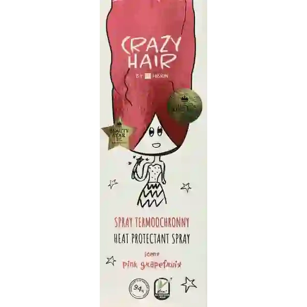 HISKIN Crazy Hair spray do włosów termoochronny Różowy Grejpfrut 30ml