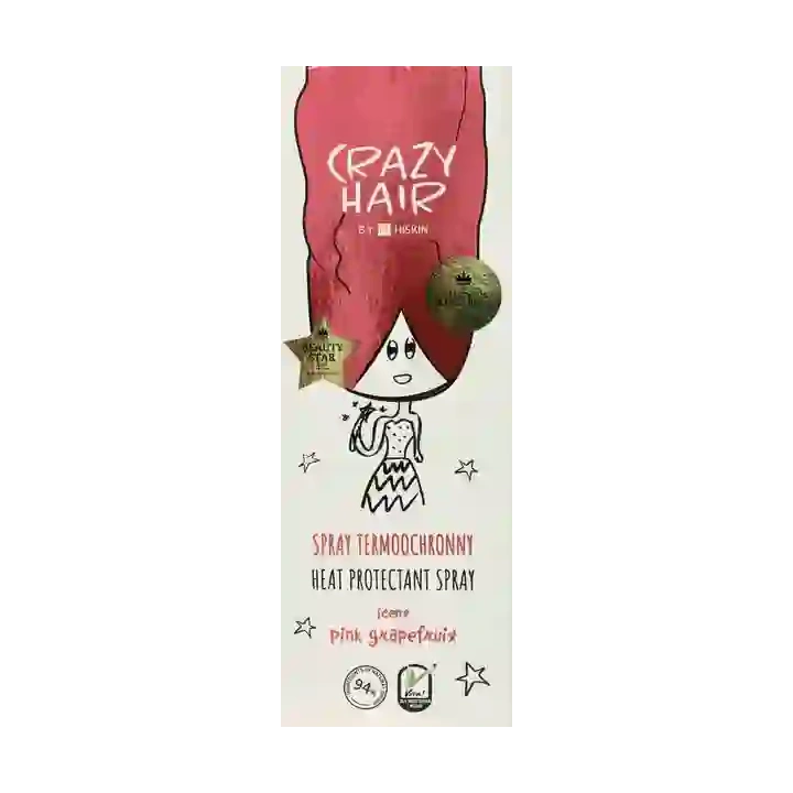 HISKIN Crazy Hair spray do włosów termoochronny Różowy Grejpfrut 30ml