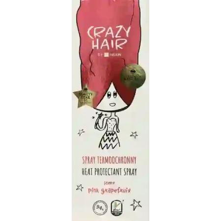 HISKIN Crazy Hair spray do włosów termoochronny Różowy Grejpfrut 30ml