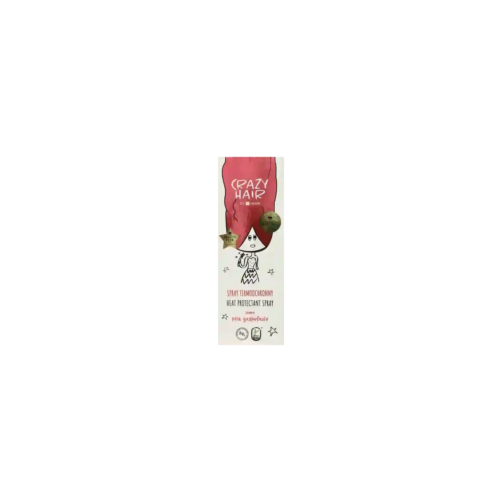 HISKIN Crazy Hair spray do włosów termoochronny Różowy Grejpfrut 30ml