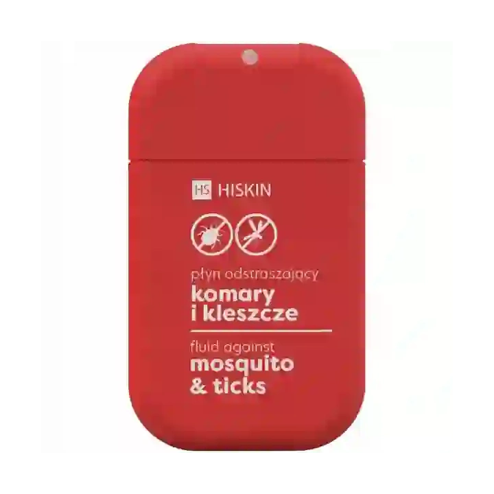 HISKIN Kieszonkowy spray odstraszający na komary i kleszcze 30ml