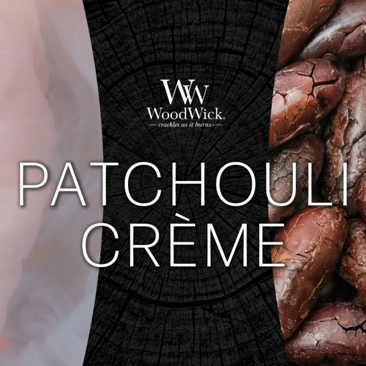 WOODWICK Pluswick duża świeca w słoiku PATCHOULI CREME 609,5g