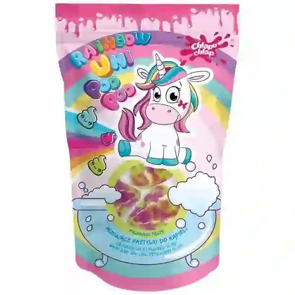 ESTETICA Chlapu Chlap Rainbow Uni Poo Poo pastylki do kąpieli musujące zielone 