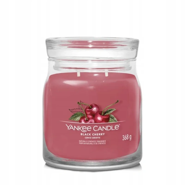 YANKEE CANDLE Signature Średnia świeca w słoiku BLACK CHERRY 368g