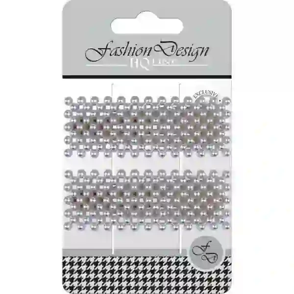 TOP CHOICE Fashion Design spinki do włosów Prostokąt Szara Perła 23842 2szt