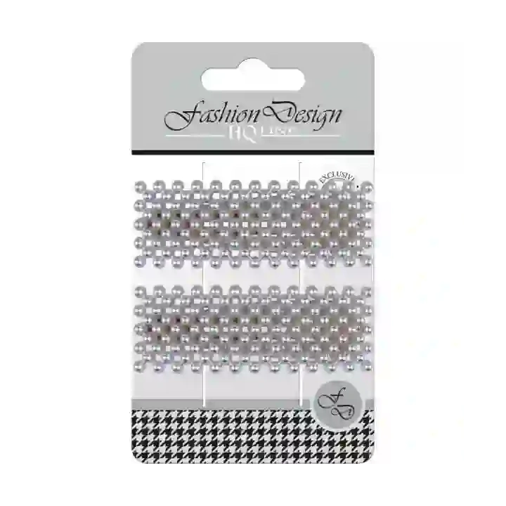 TOP CHOICE Fashion Design spinki do włosów Prostokąt Szara Perła 23842 2szt