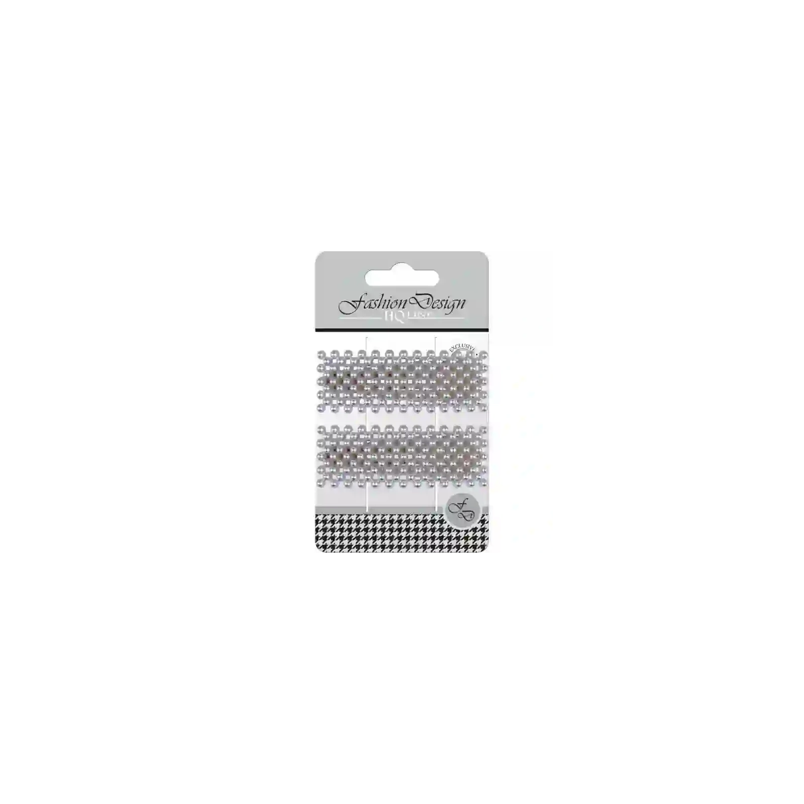 TOP CHOICE Fashion Design spinki do włosów Prostokąt Szara Perła 23842 2szt