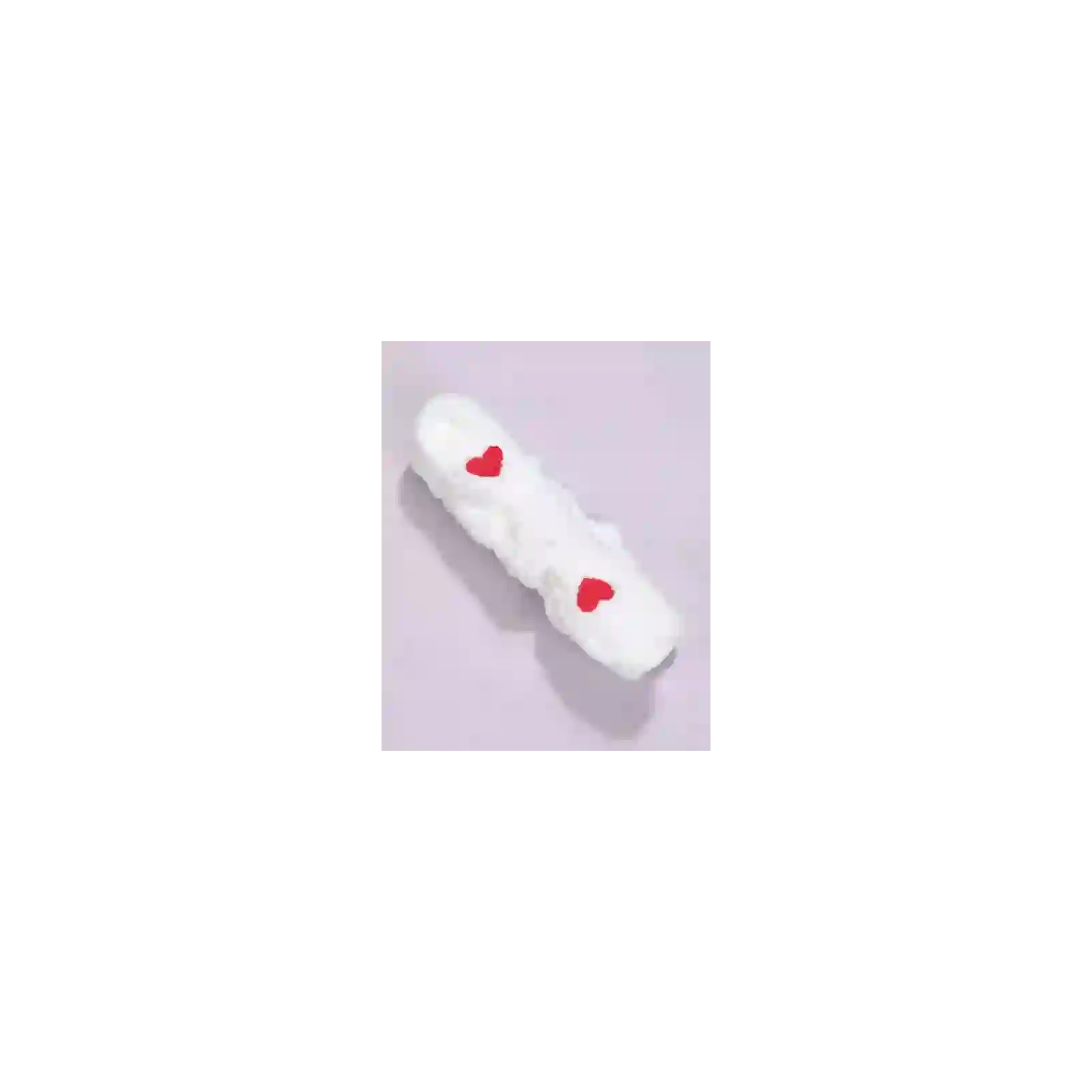 ECARLA opaska kosmetyczna do włosów z Kokardą i serduszkami 19,5x8cm Białą OPK11B 