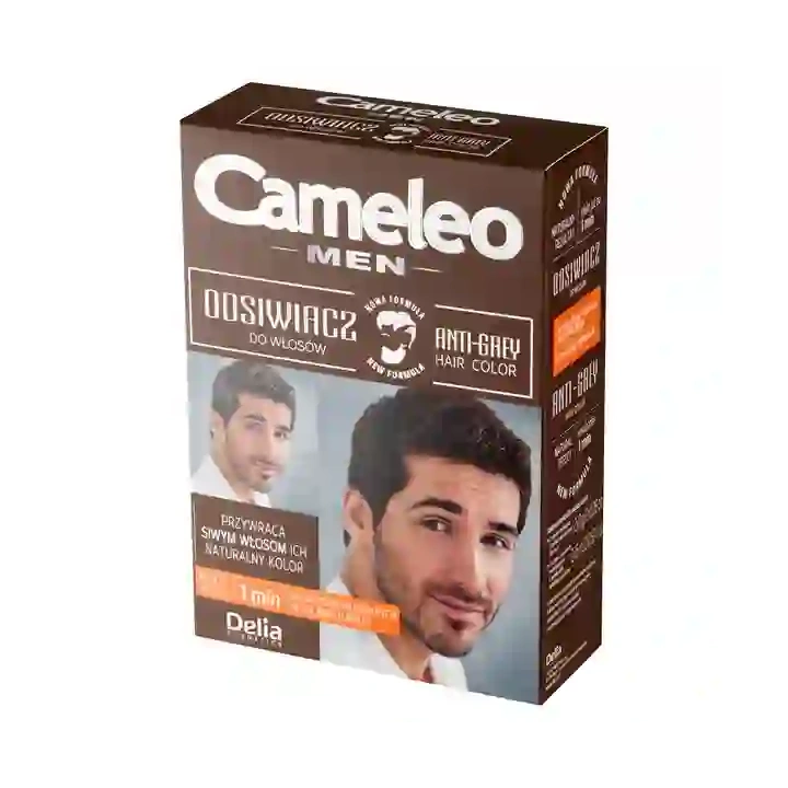 DELIA Cameleo Men odsiwiacz do włosów naturalnych w odcieniu brązu 2x8g