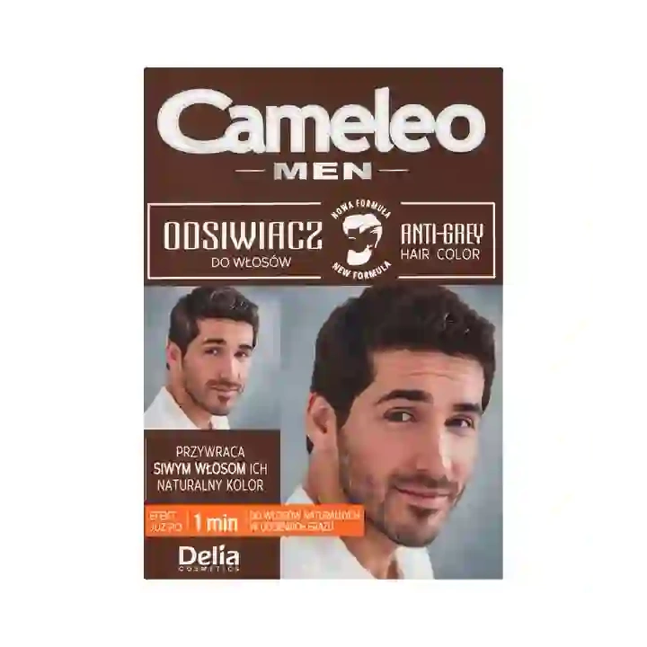 DELIA Cameleo Men odsiwiacz do włosów naturalnych w odcieniu brązu 2x8g