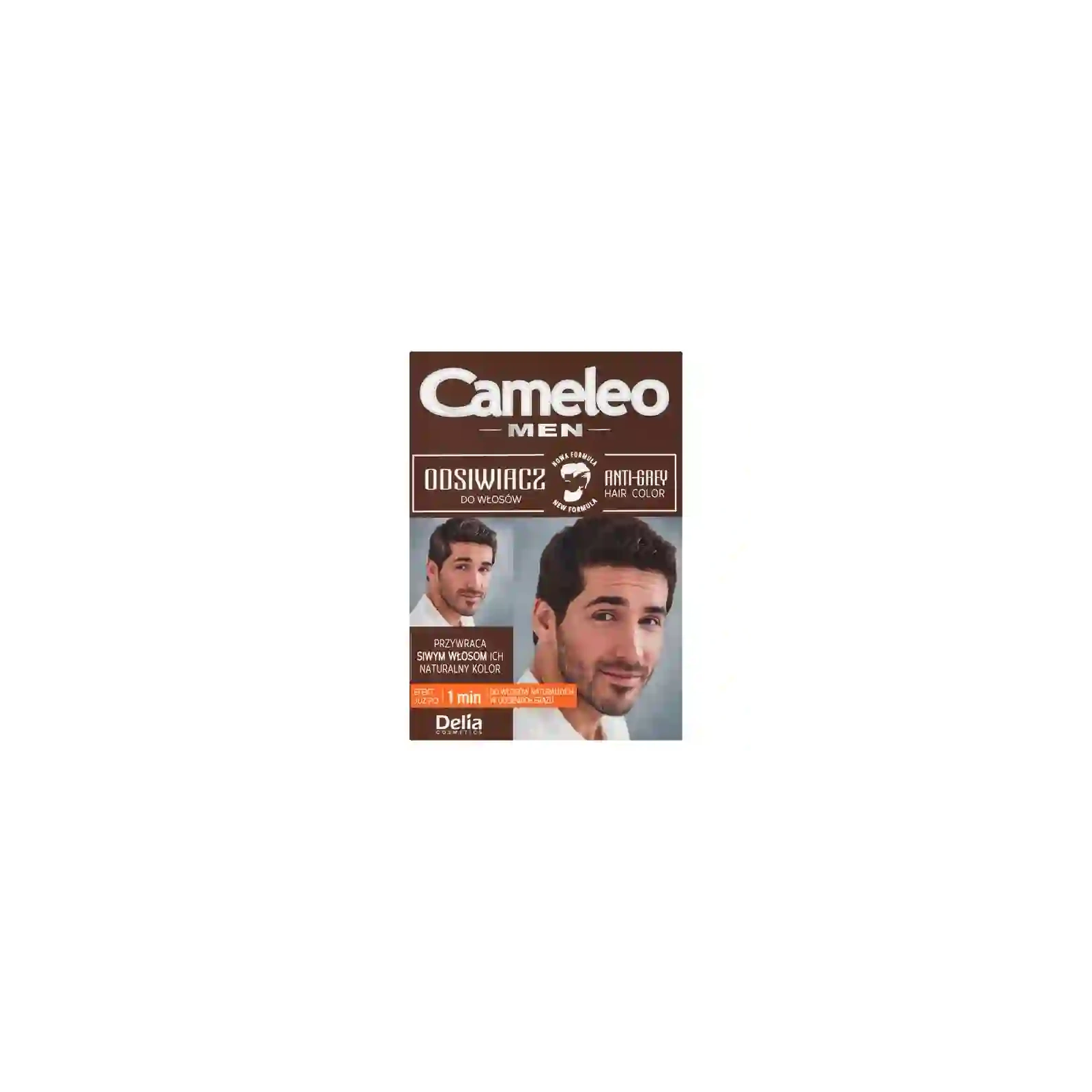 DELIA Cameleo Men odsiwiacz do włosów naturalnych w odcieniu brązu 2x8g