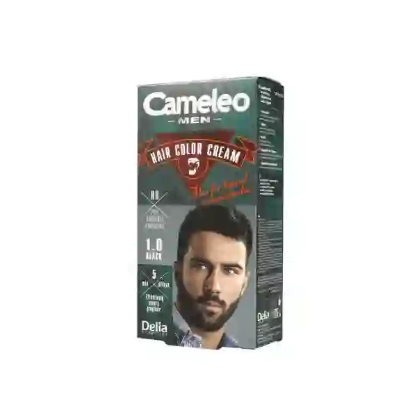 DELIA Cameleo Men Hair Color Cream farba do brody i wąsów 1.0 Black 30ml