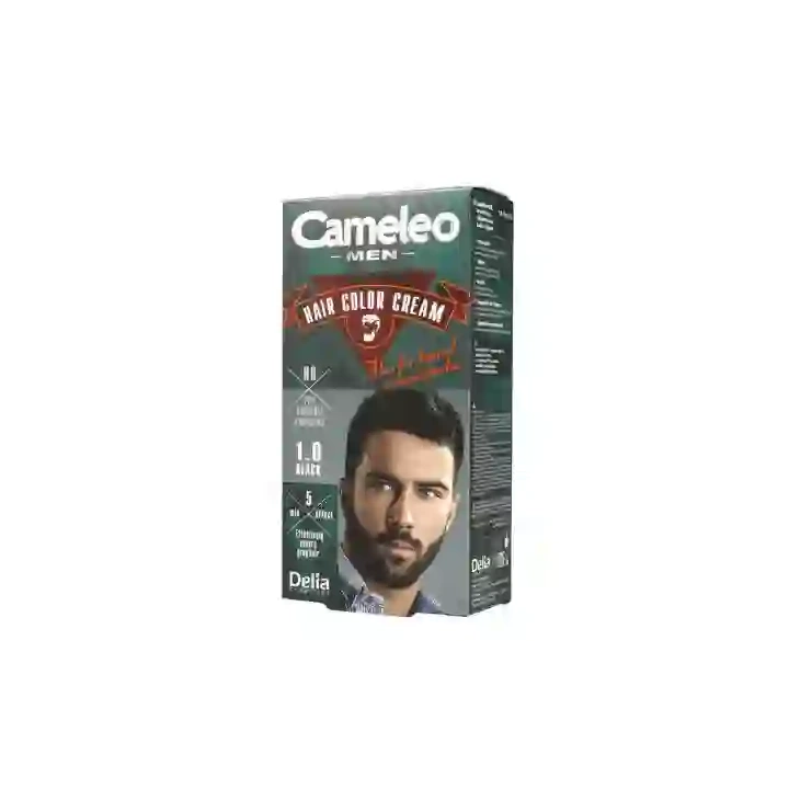 DELIA Cameleo Men Hair Color Cream farba do brody i wąsów 1.0 Black 30ml