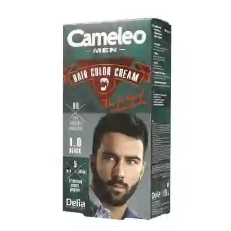 DELIA Cameleo Men Hair Color Cream farba do brody i wąsów 1.0 Black 30ml