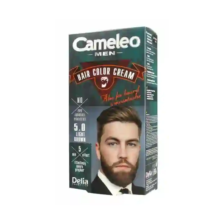 DELIA Cameleo Men Hair Color Cream farba do brody i wąsów 5.0 Light Brown 30ml
