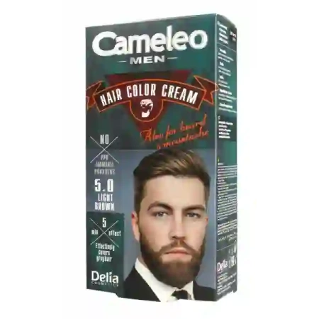 DELIA Cameleo Men Hair Color Cream farba do brody i wąsów 5.0 Light Brown 30ml