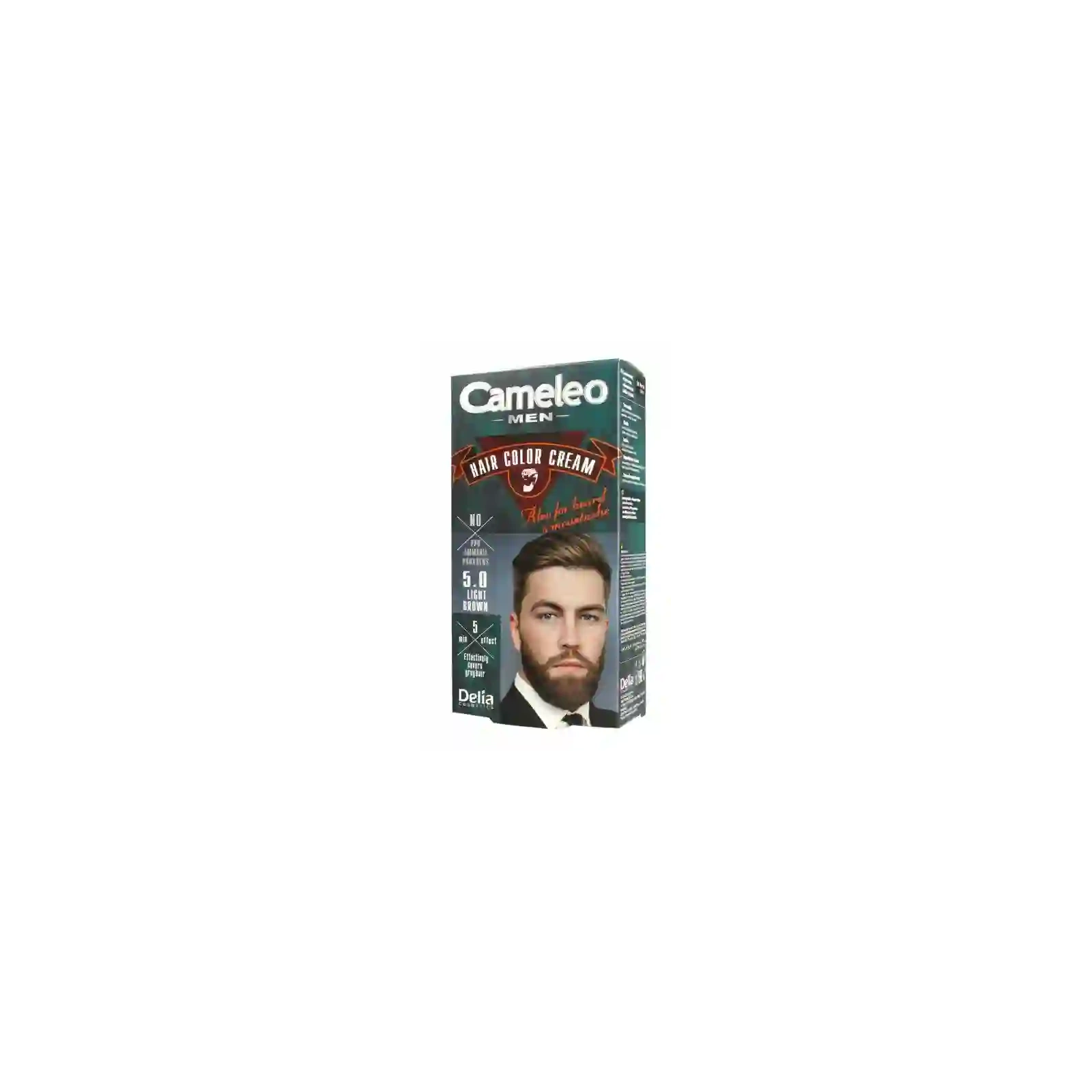 DELIA Cameleo Men Hair Color Cream farba do brody i wąsów 5.0 Light Brown 30ml