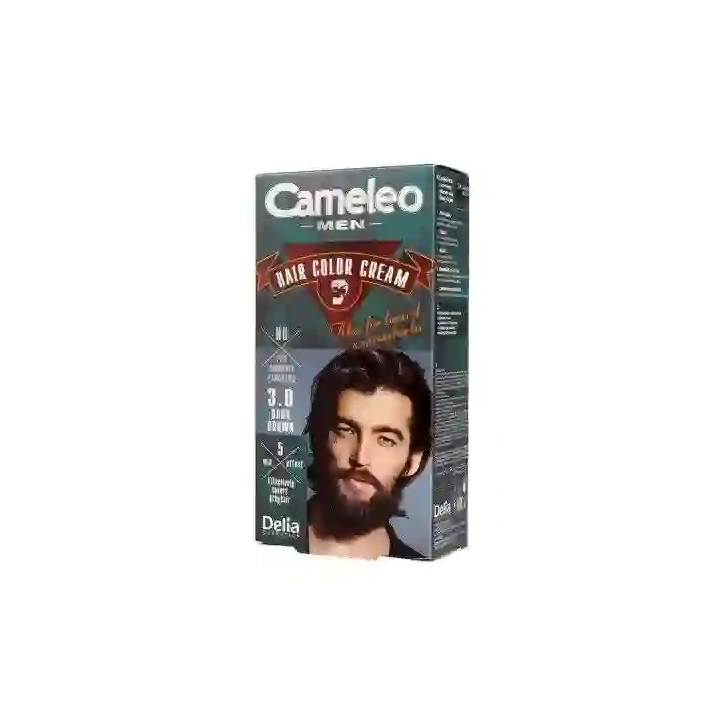 DELIA Cameleo Men Hair Color Cream farba do brody i wąsów 3.0 Dark brown 30ml