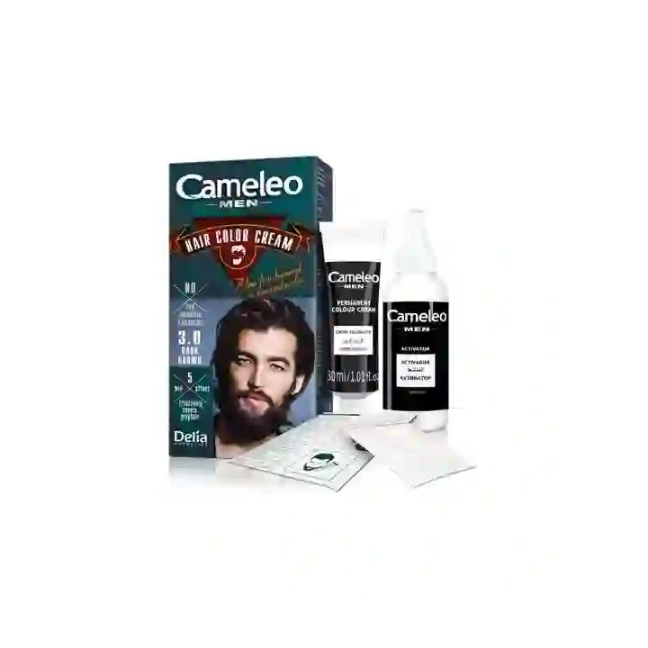 DELIA Cameleo Men Hair Color Cream farba do brody i wąsów 3.0 Dark brown 30ml