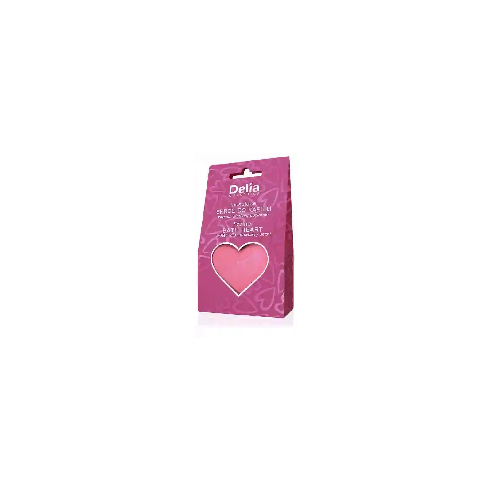 DELIA Bath Heart musujące serce do kąpieli zapach słodkiej poziomki 100g