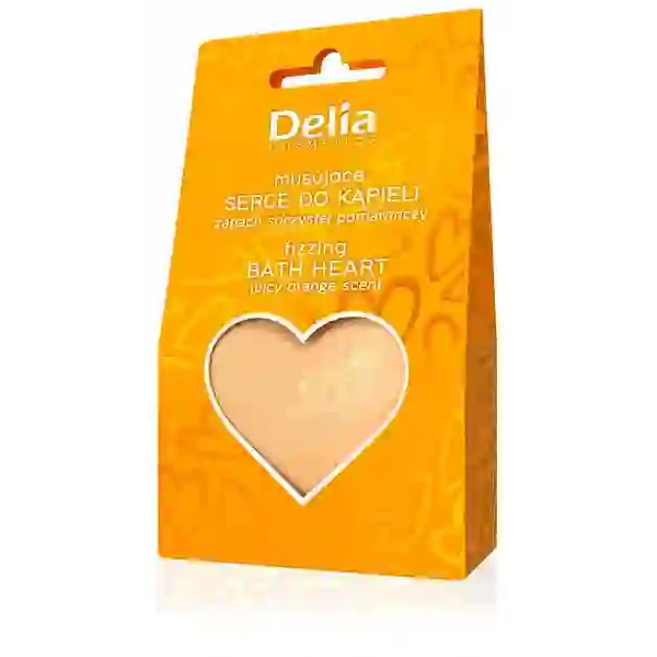 DELIA Bath Heart musujące serce do kąpieli zapach soczystej pomarańczy 100g