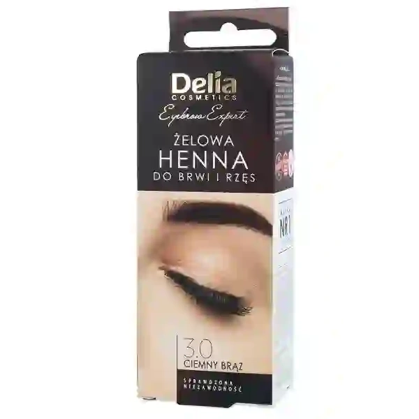 DELIA Henna żelowa do brwi 3.0 Ciemny Brąz 2x15ml