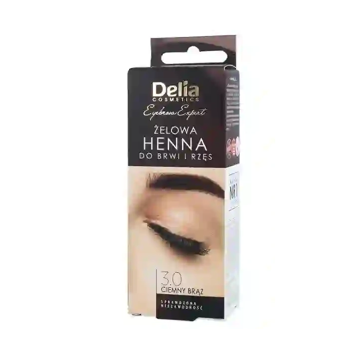 DELIA Henna żelowa do brwi 3.0 Ciemny Brąz 2x15ml