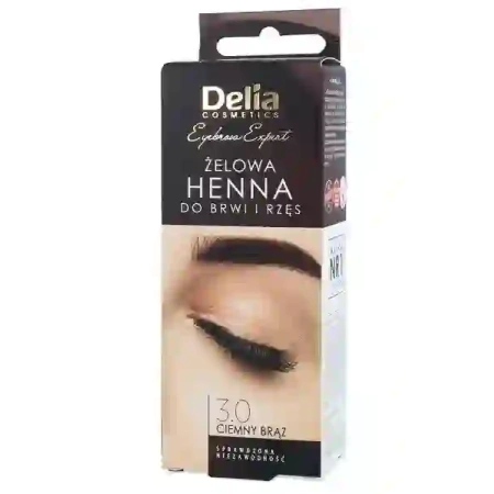 DELIA Henna żelowa do brwi 3.0 Ciemny Brąz 2x15ml