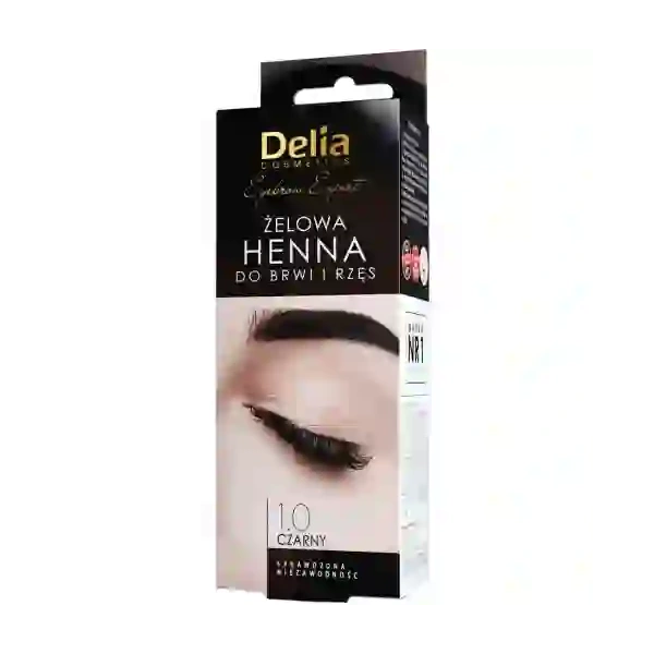 DELIA Henna żelowa do brwi i rzęs 1.0 Czarny 2x15ml