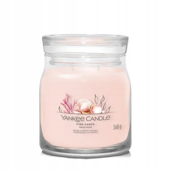 YANKEE CANDLE Signature Średnia świeca w słoiku PINK SANDS 368g