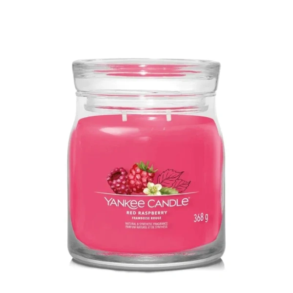 YANKEE CANDLE Signature Średnia świeca w słoiku RED RASPBERRY 368g