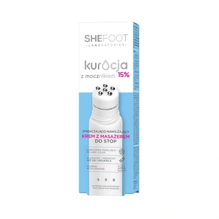 SHEFOOT Kuracja Z Mocznikiem krem z masażerem do stóp 50ml
