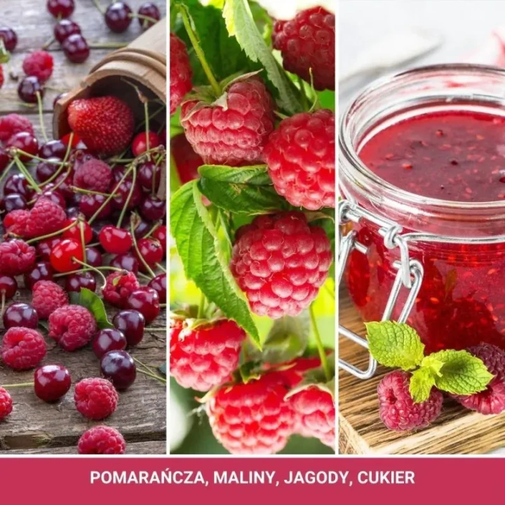 YANKEE CANDLE Signature Średnia świeca w słoiku RED RASPBERRY 368g