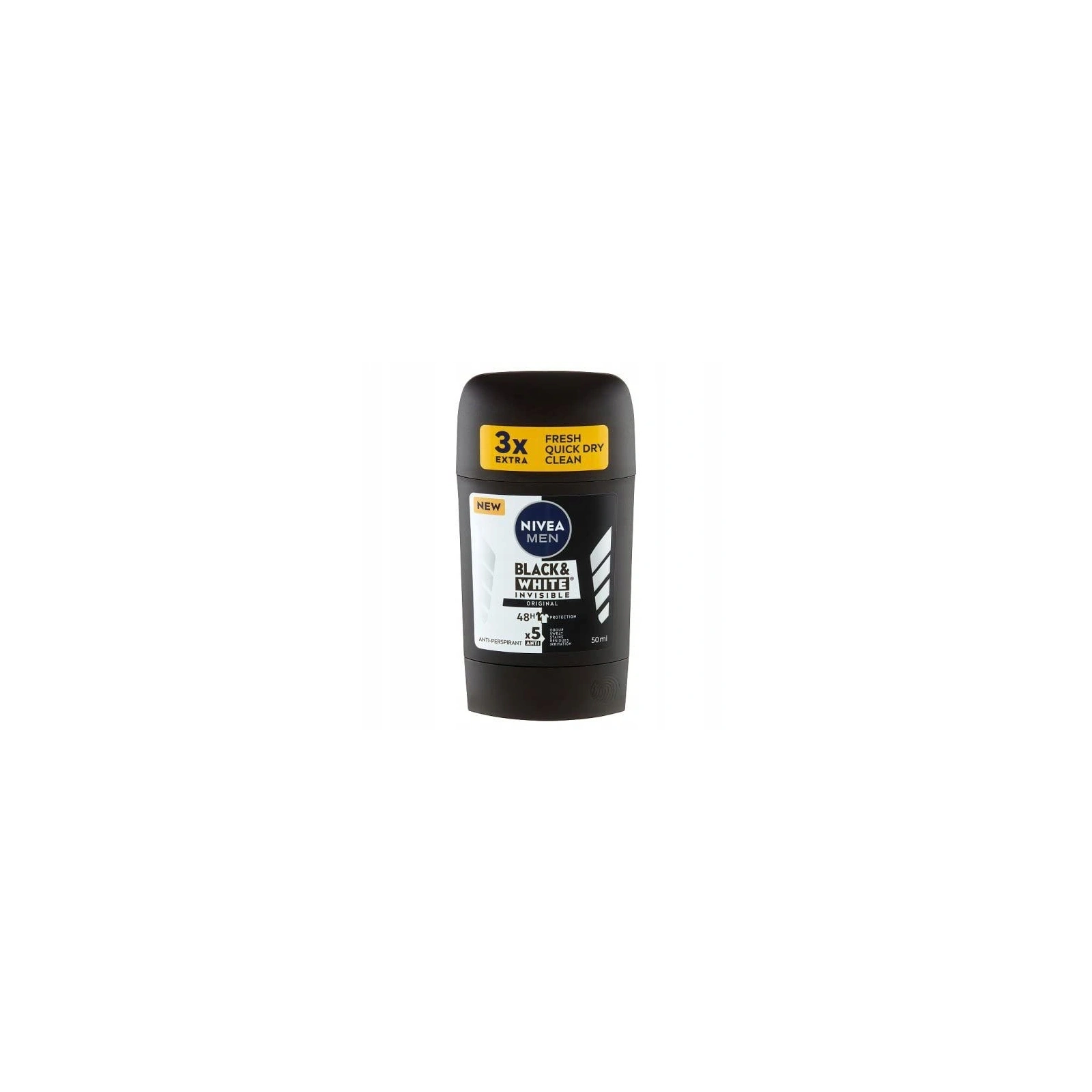 NIVEA Men antyperspirant w sztyfcie Black & White Invisible Original 50ml