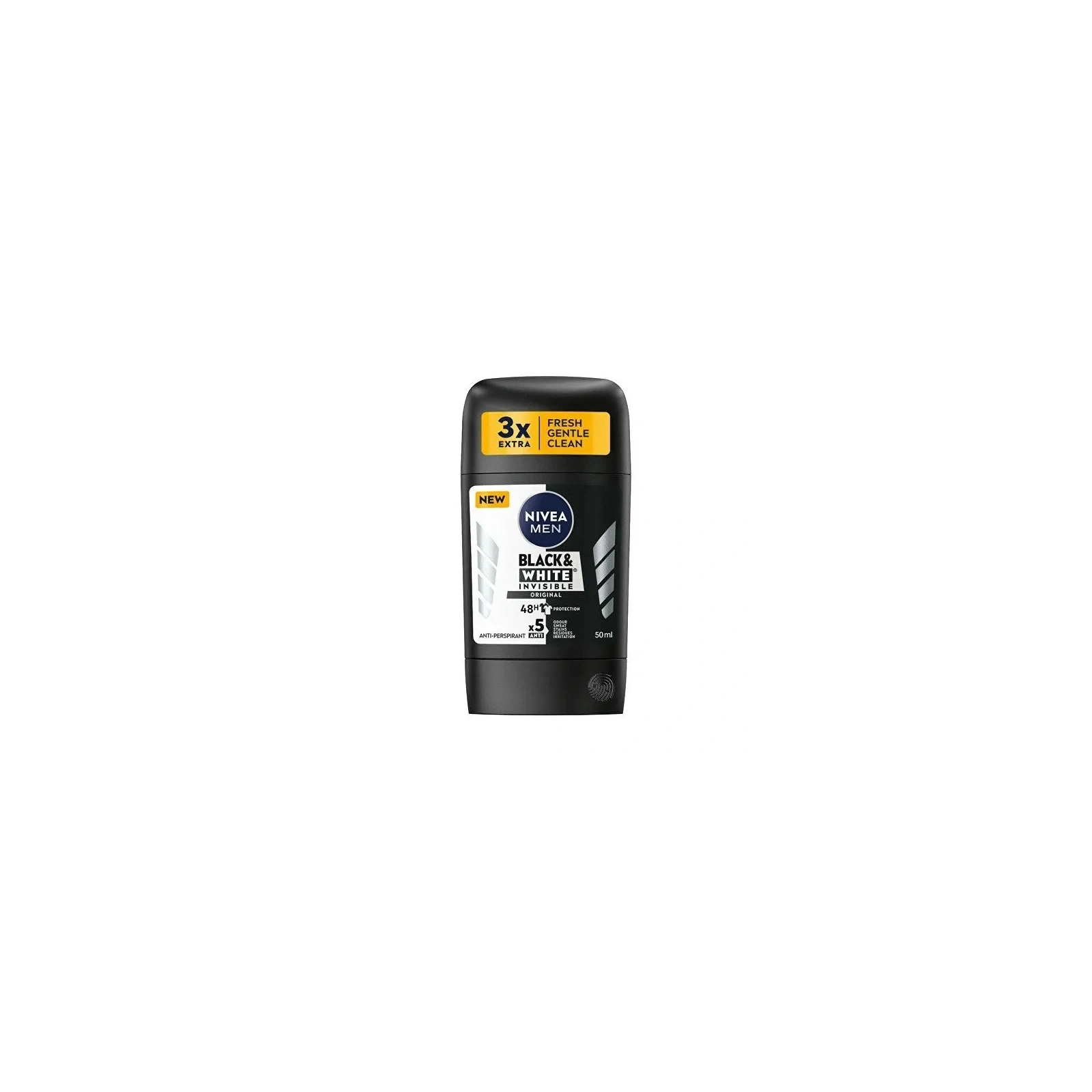 NIVEA Men antyperspirant w sztyfcie Black & White Invisible Original 50ml
