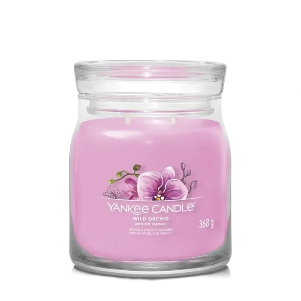YANKEE CANDLE Signature Średnia świeca w słoiku WILD ORCHID 368g