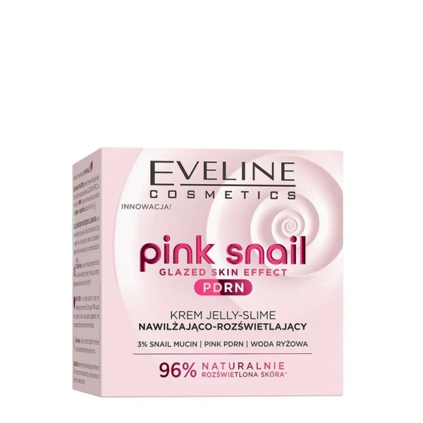 EVELINE Pink Snail Glazed Skin Effect nawilżająco-rozświetlający krem do twarzy 50ml