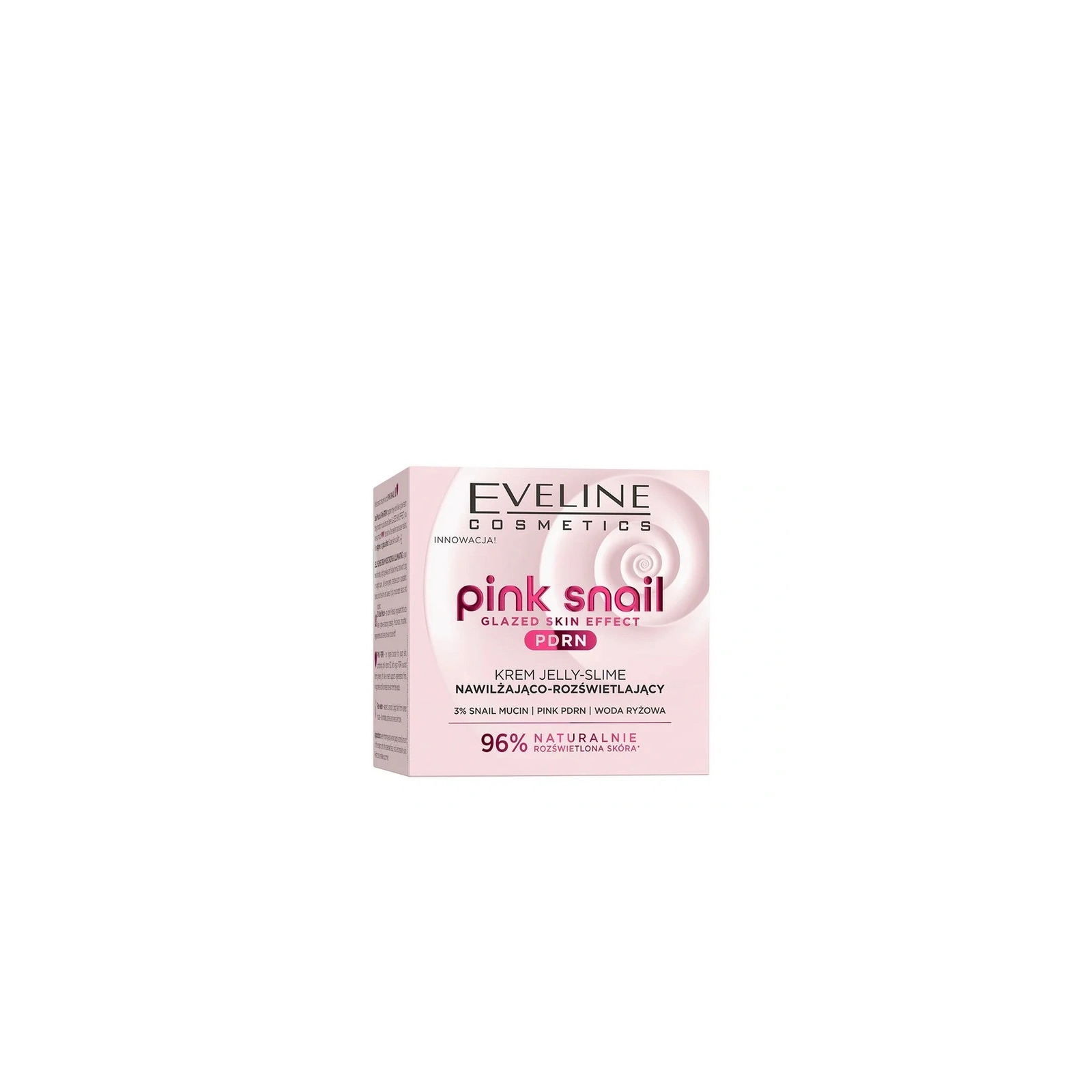 EVELINE Pink Snail Glazed Skin Effect nawilżająco-rozświetlający krem do twarzy 50ml