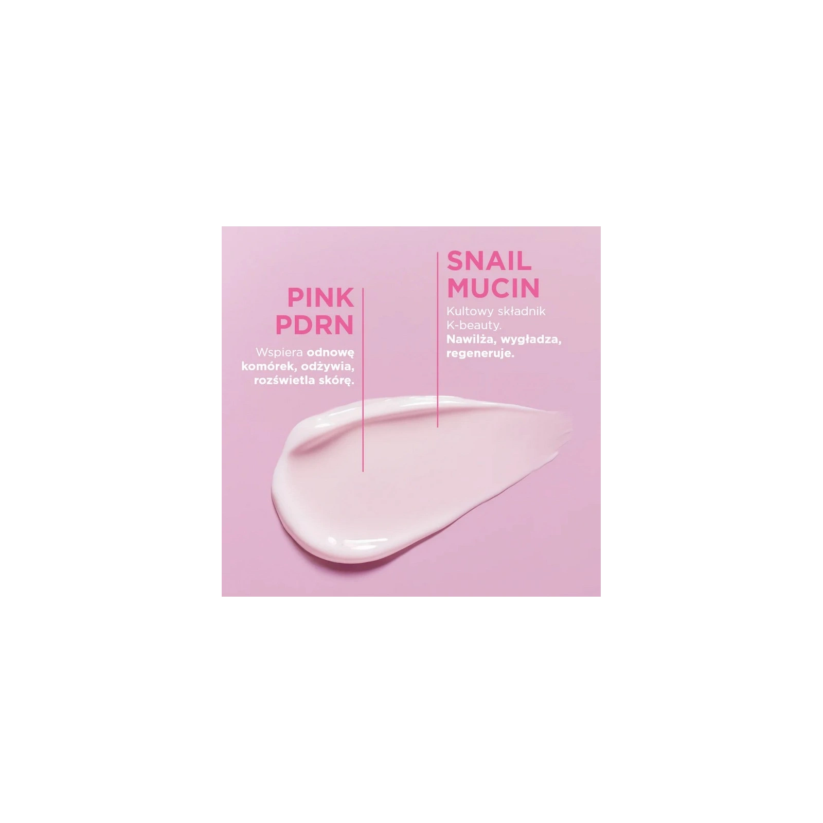 EVELINE Pink Snail Glazed Skin Effect nawilżająco-rozświetlający krem do twarzy 50ml