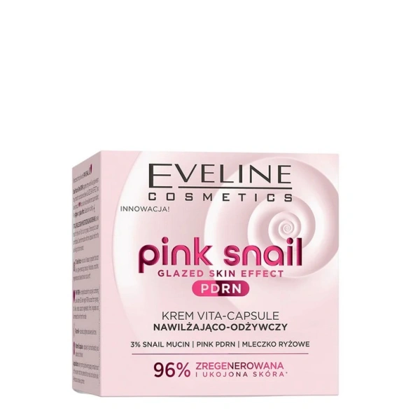 EVELINE Pink Snail Glazed Skin Effect nawilżająco-odżywczy krem do twarzy 50ml