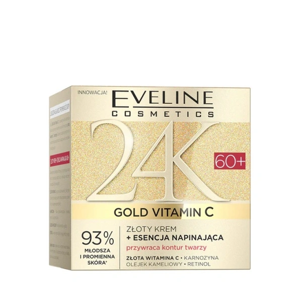 EVELINE 24K Gold Vitamin C złoty krem+esencja napinająca 60+ 50ml