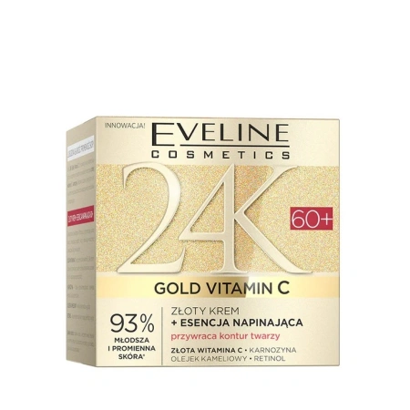 EVELINE 24K Gold Vitamin C złoty krem+esencja napinająca 60+ 50ml