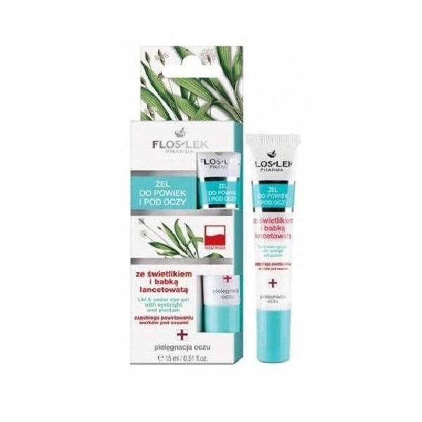 FLOSLEK Pharma żel do powiek i pod oczy świetlik & babka lancetowata 15ml