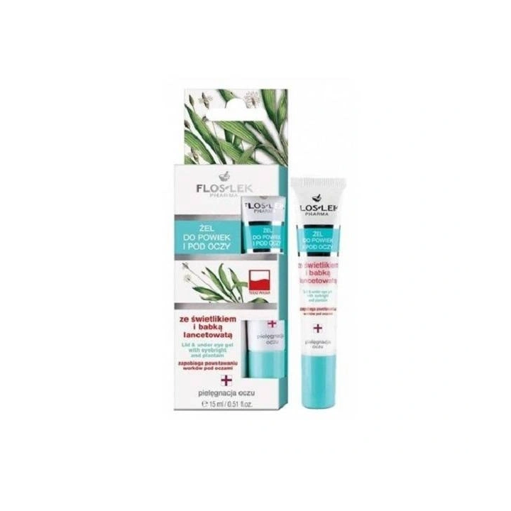 FLOSLEK Pharma żel do powiek i pod oczy świetlik & babka lancetowata 15ml