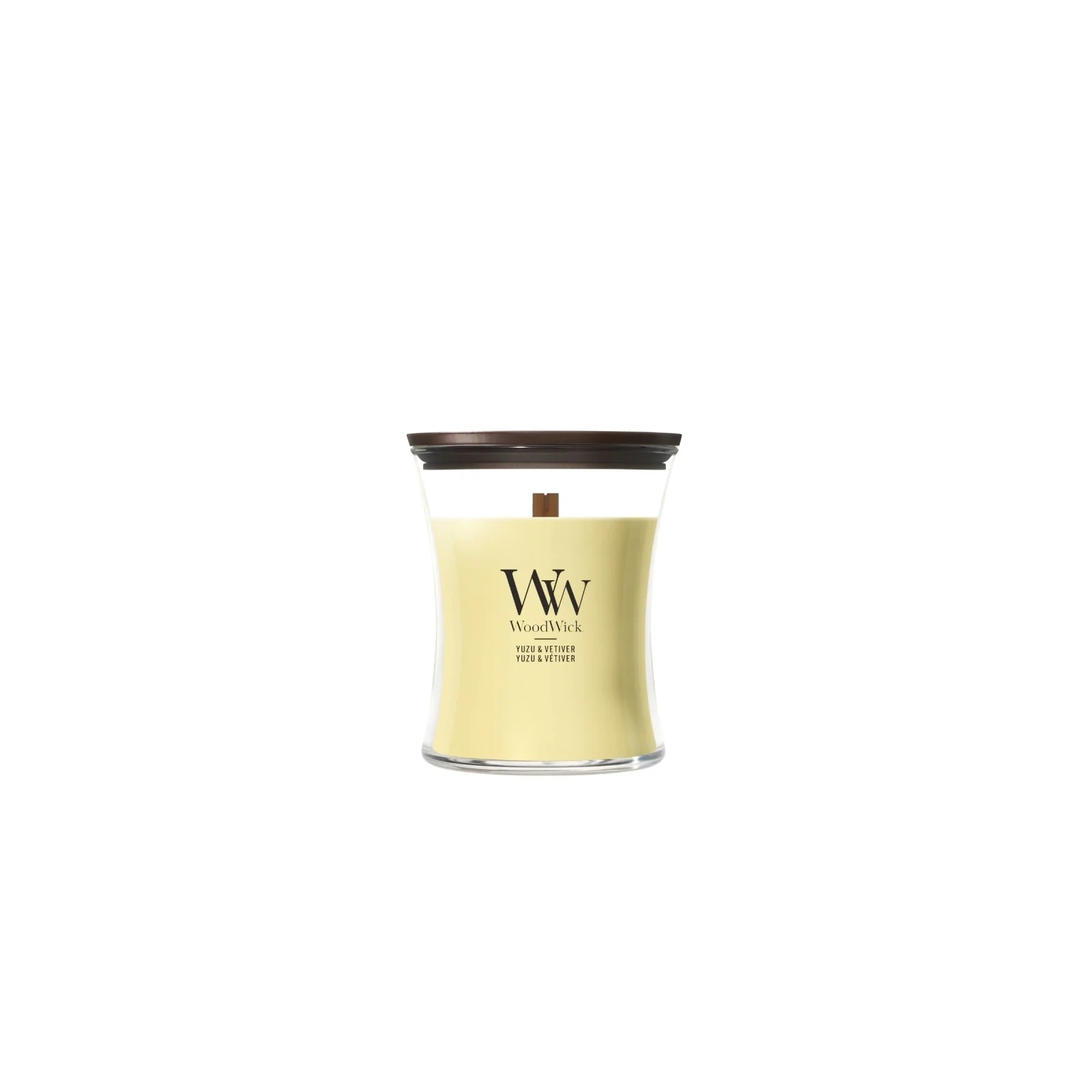 WOODWICK Pluswick Średnia świeca w słoiku YUZU & VETIVER 275g
